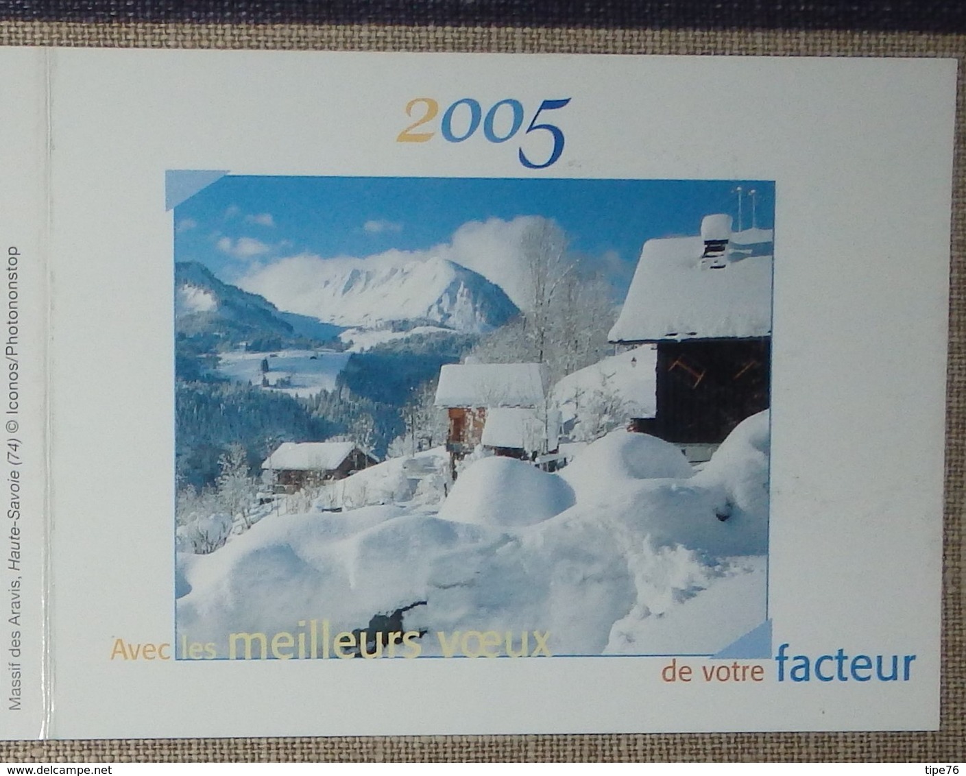 Petit Calendrier Poche 2005 Lavigne PTT Facteur Massif Des Aravis Haute Savoie - Petit Format : 2001-...