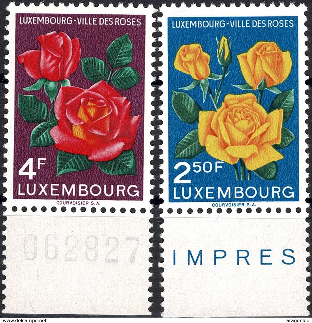 1956 Luxembourg Ville Des Roses, Neuf, Michel 2019: 549-550, 4F&2,50F. Valeur Catalogue: 8€ - Neufs