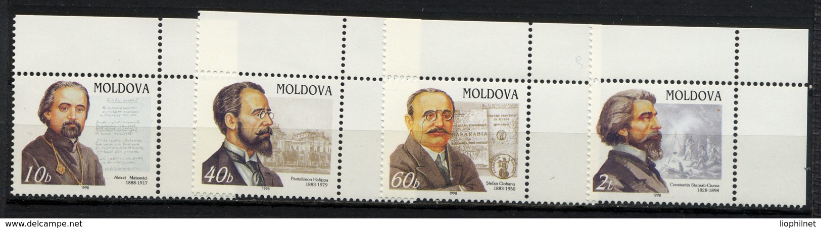 MOLDAVIE MOLDOVA 1998, Personnalités, 4 Valeurs, Neufs / Mint. R1123 - Moldavia