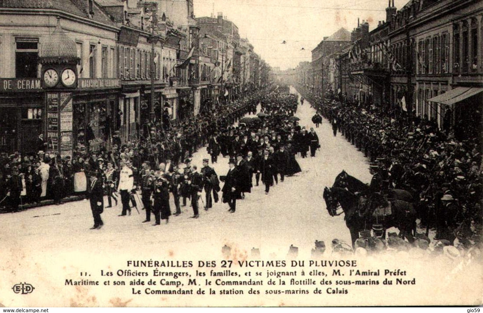 [62] Pas De Calais > Calais /  CATASROPHE / FUNERAILLES DU PLUVIOSE  /LOT  / 801 - Calais