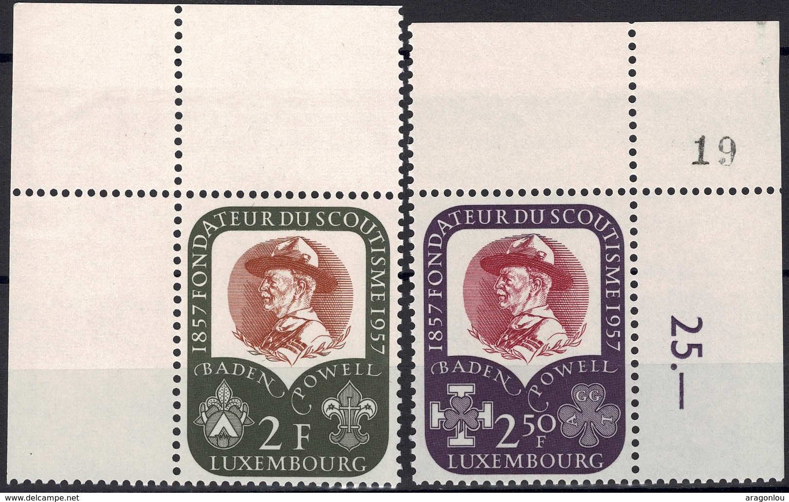 1957 Cinquantenaire Du Scoutisme, Neuf,  Michel 2019: 567-568, 2F&2,50F. Valeur Catalogue: 3,50€ - Neufs