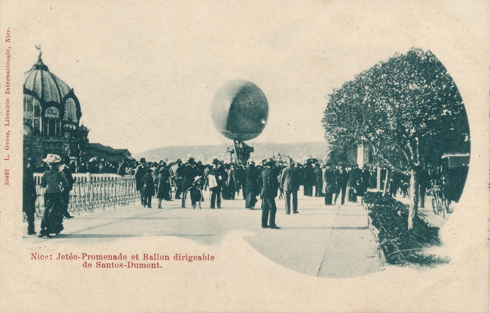 I35 - 06 - NICE - Alpes Maritimes - Jetée-Promenade Et Ballon Dirigeable De Santos-Dumont - Transport Aérien - Aéroport