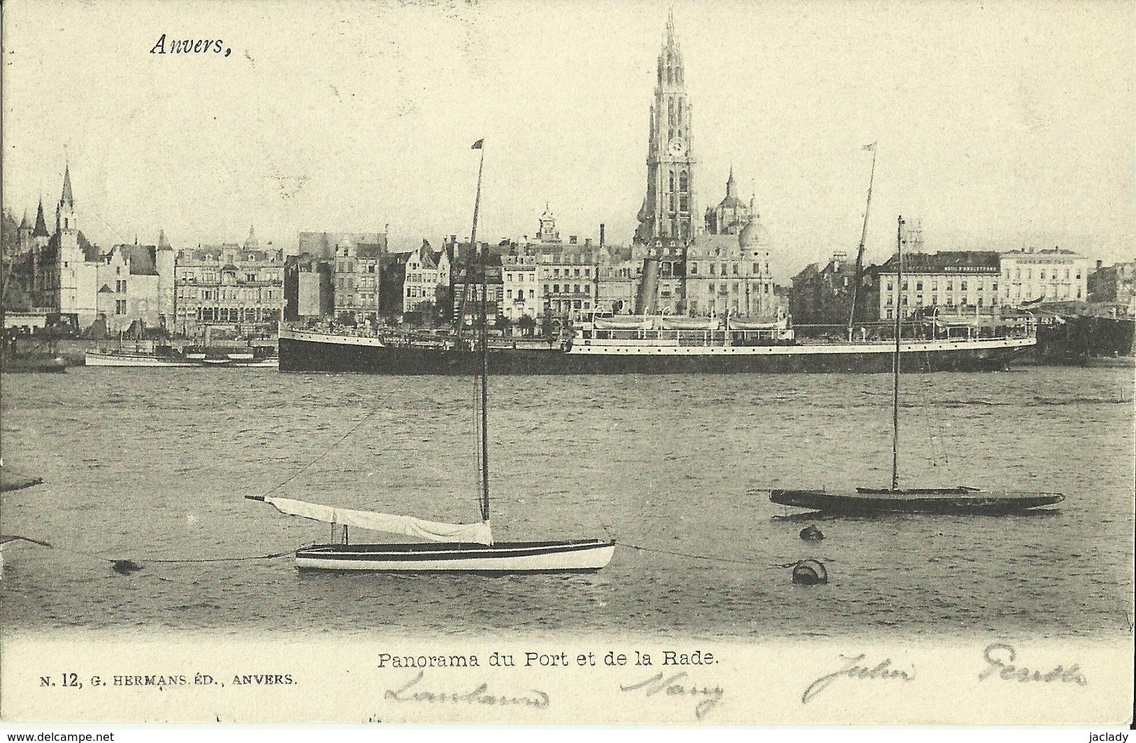 Anvers -- Panorama Du Port Et De La Rade.   (2 Scans) - Antwerpen