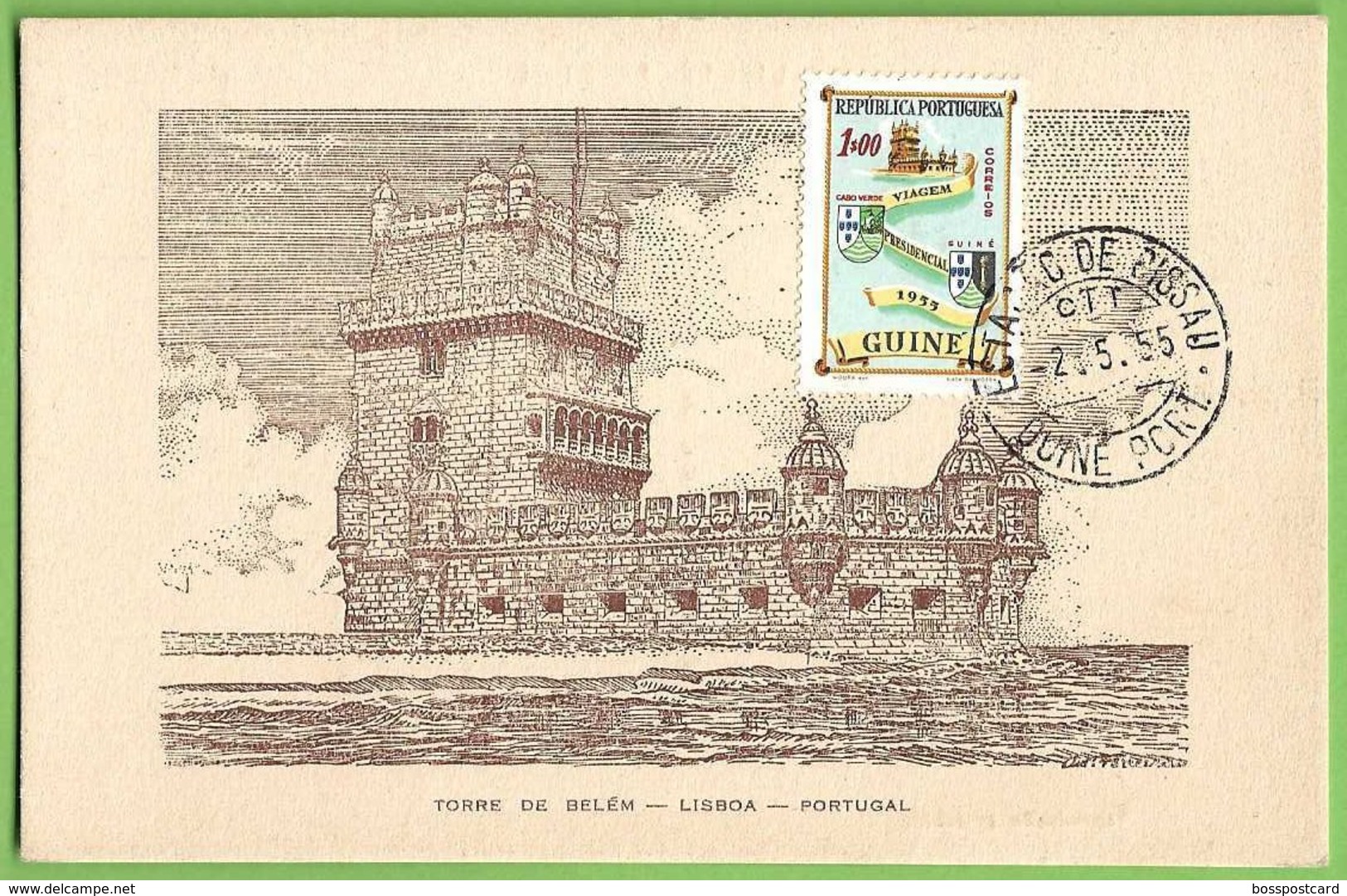 Lisboa - Torre De Belém - Postal Máximo - Filatelia - Maximum Card - Guiné - Lisboa