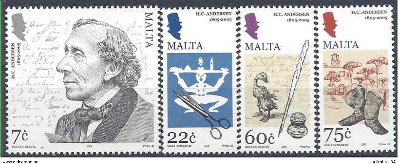 2005 MALTE 1342-45**   Andersen, Plume, Encrier - Malte