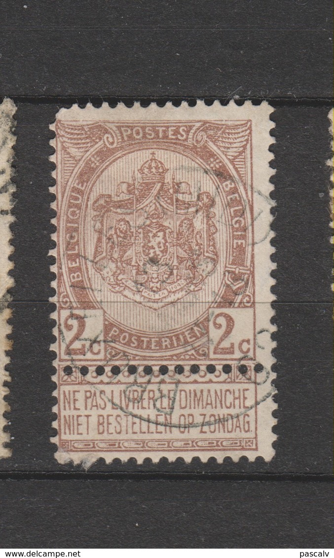 COB 55 Oblitéré BRUXELLES (Nord) - 1893-1907 Armoiries