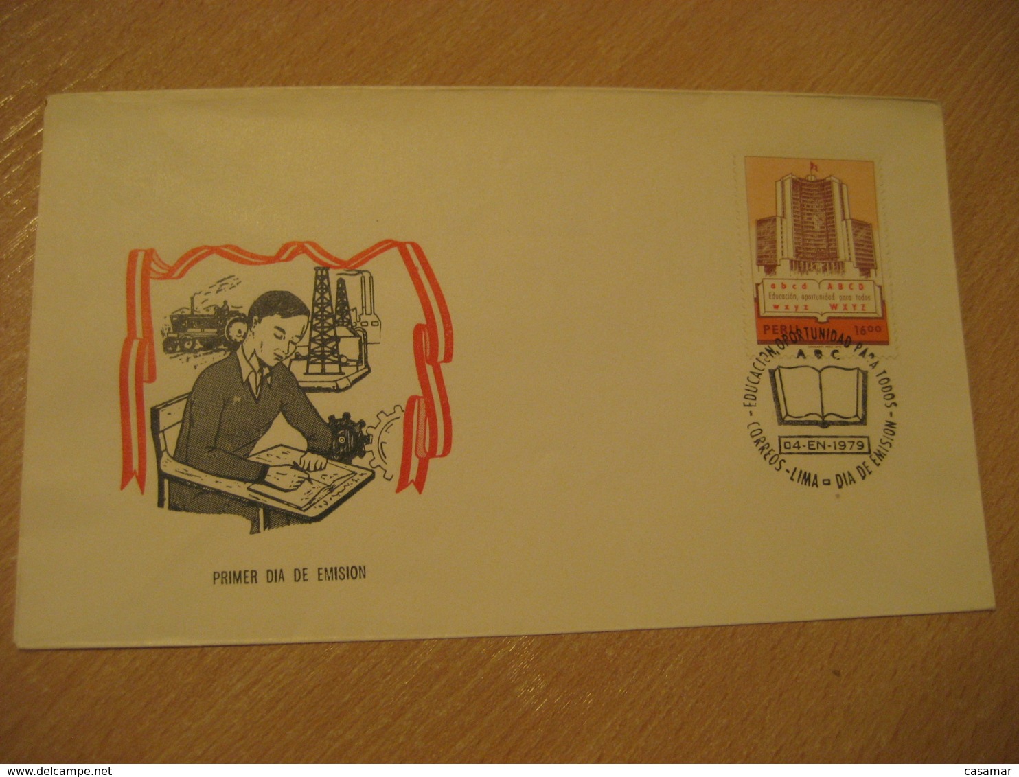 LIMA 1979 Education Stamp On FDC Cancel Cover PERU - Pérou