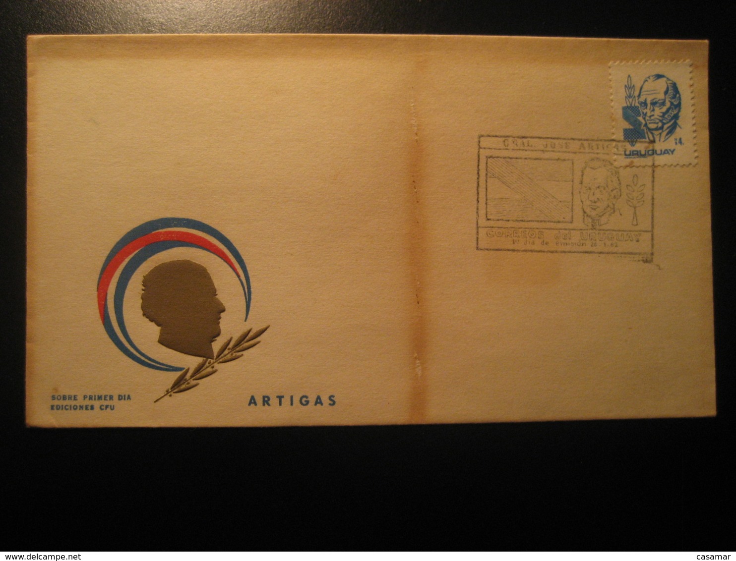 1982 Artigas FDC Cancel Cover URUGUAY - Uruguay