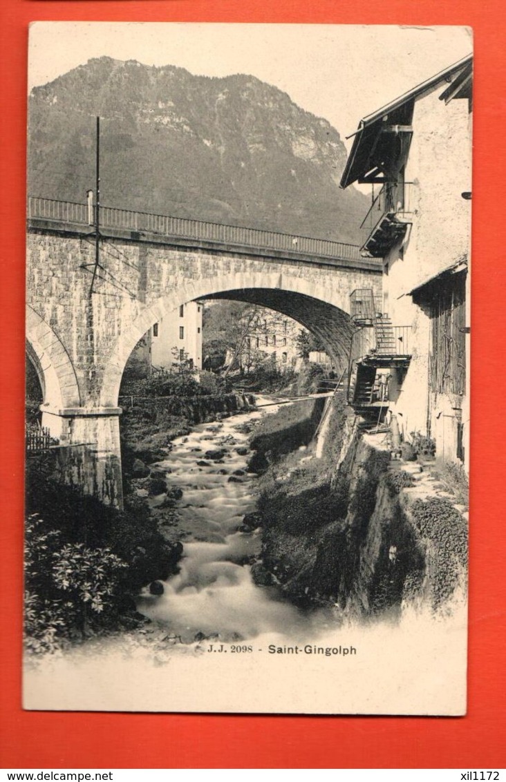 VAM-31 St.-Gingolph  La Rivière, Le Pont. Précurseur. Non Circulé Jullien 2098 - Saint-Gingolph