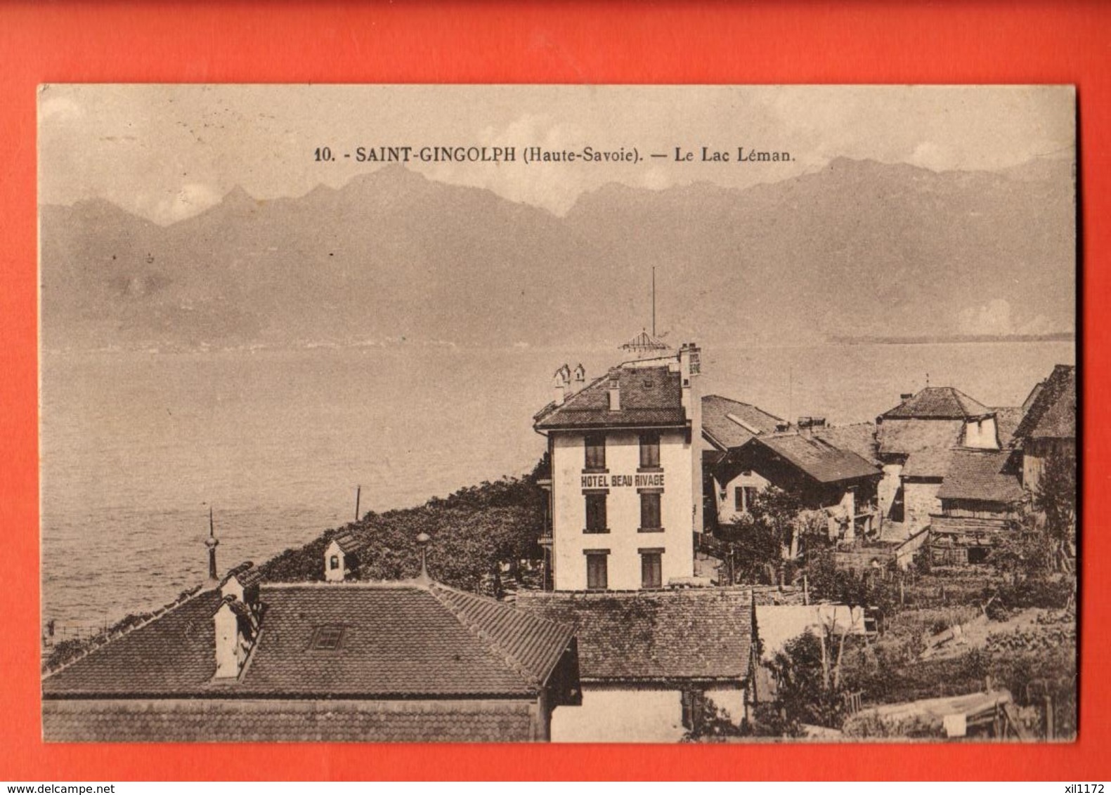 VAM-32 St.-Gingolph  France, Le Lac Léman, Hotel Beau Rivage. Cachet 1933 Vers Venise. Hôtel De Paris B Et R. 10 - Saint-Gingolph