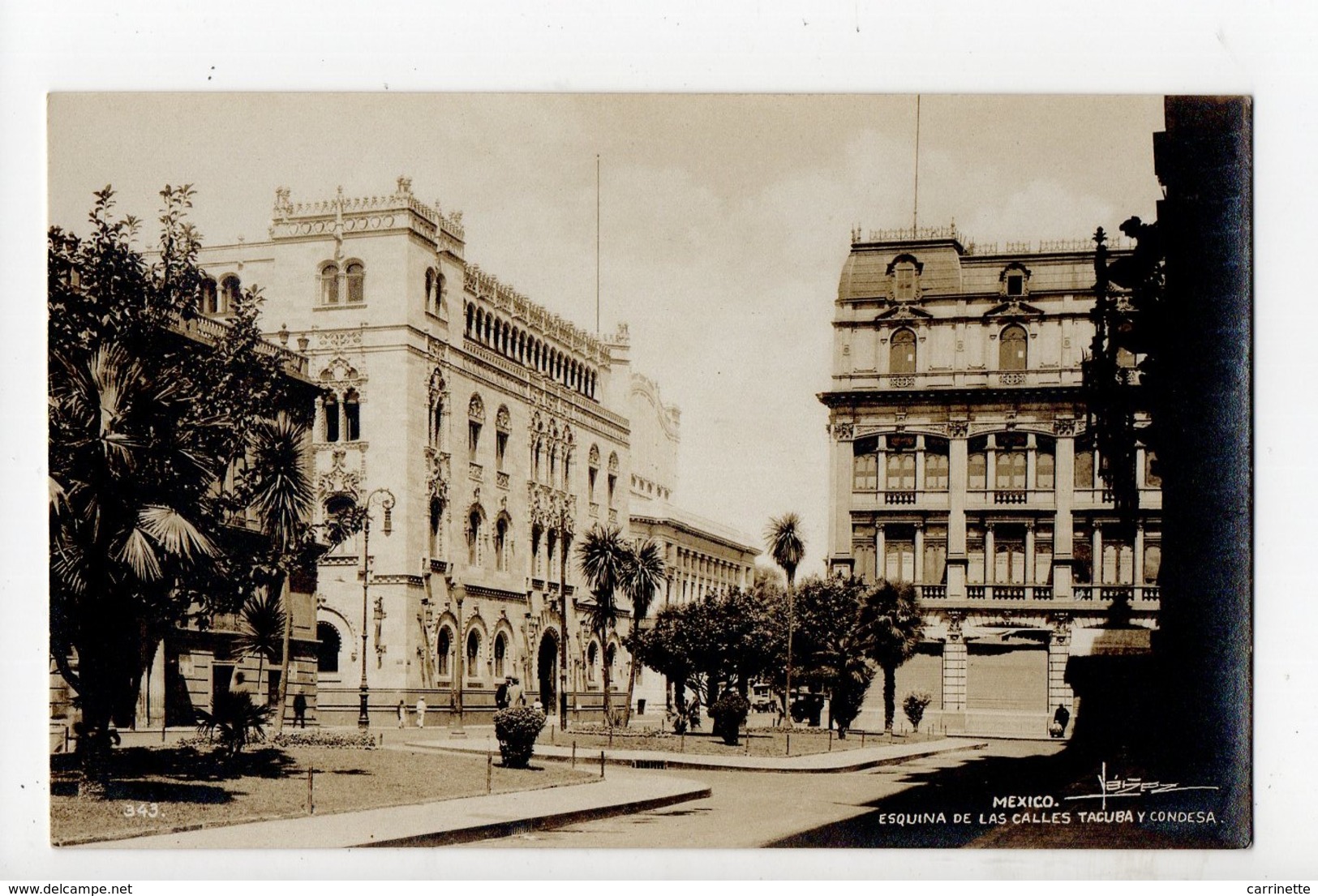 MEXIQUE - CARTE PHOTO - MEXICO - Esquina De Las Calles Tacuba Y Condesa - Mexique