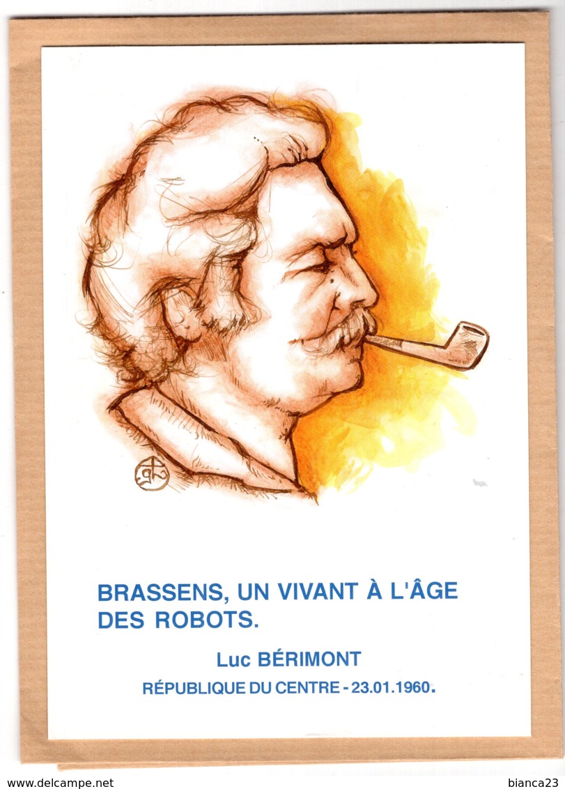 B55375 Georges Brassens, Citation Luc Bérimont  - Imagier Géo Thiercy - Autres & Non Classés