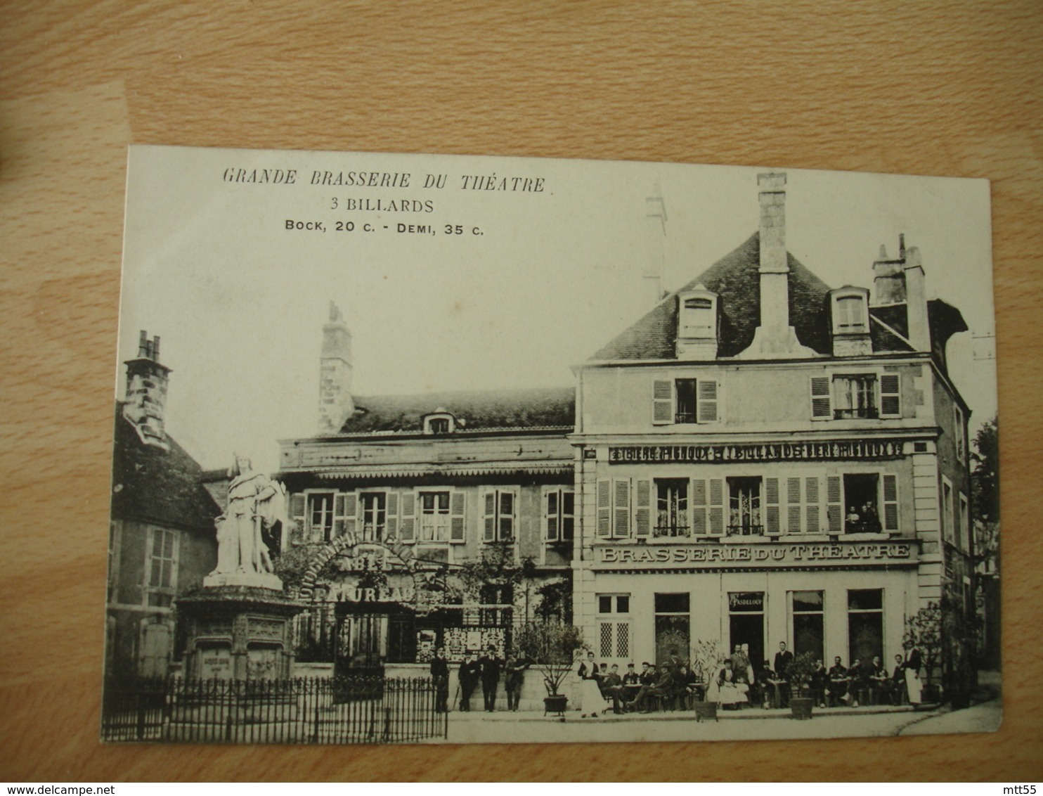 18 Bourges Lot 2 Cartes Grande Brasserie Du Theatre 3 Billards  Interieur Salle  Et Vue Facade - Bourges