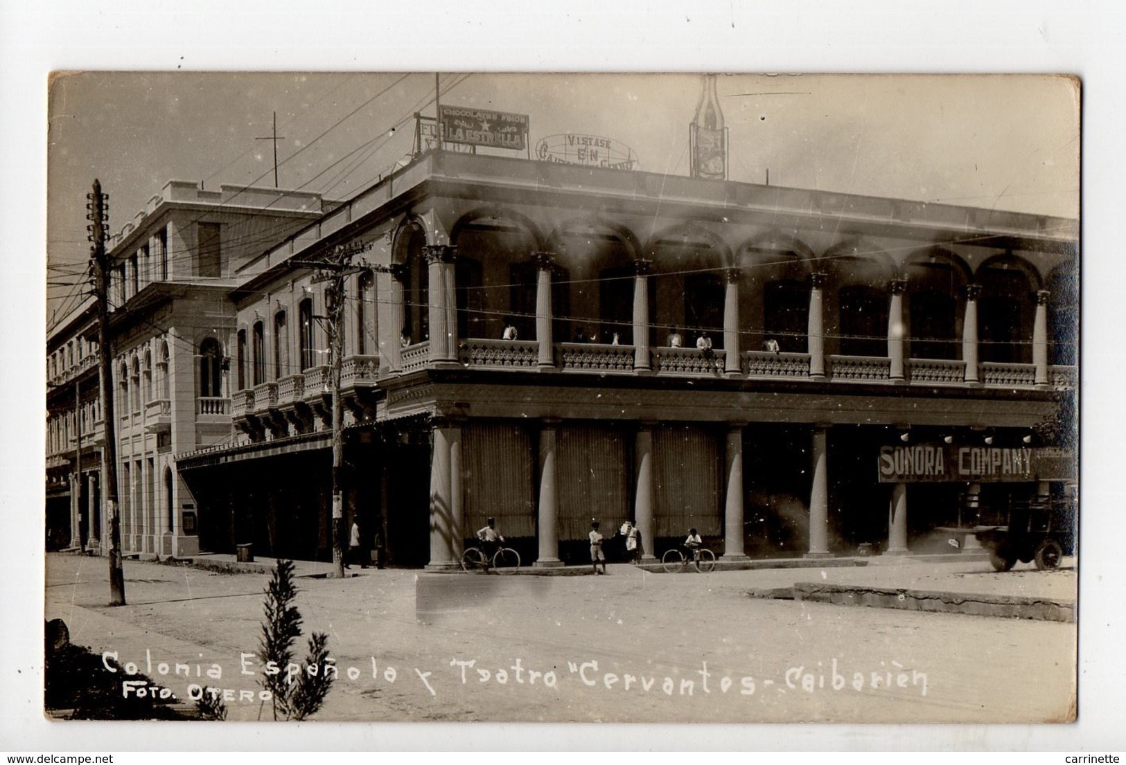 CUBA - SUPERBE CARTE PHOTO - CAIBARIEN - Colonia Espanola Y Teatro Cervantes - Foto Otero - Cuba