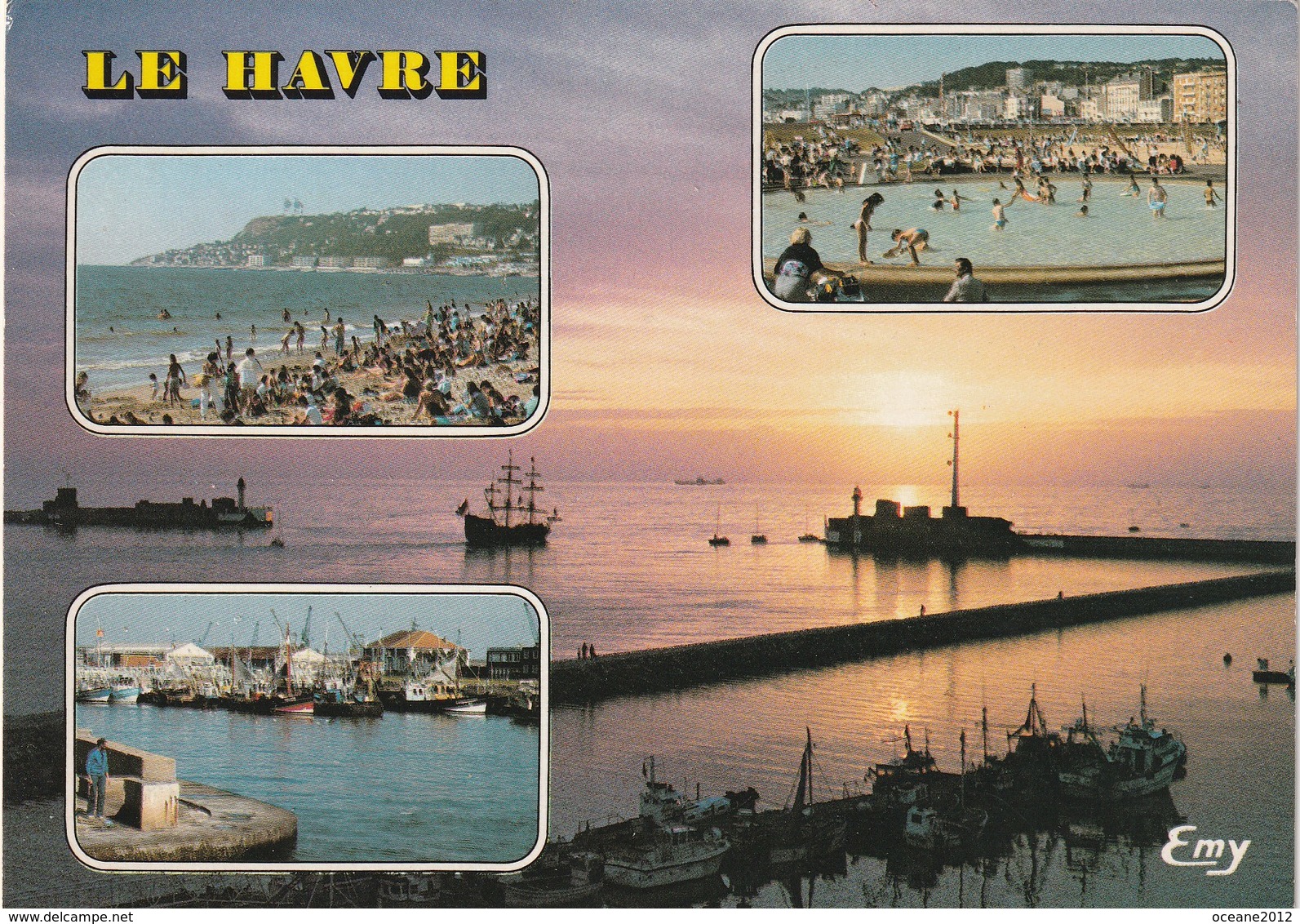 76 Le Havre. Vue Multi Vues. La Plage Vers Sainte Adresse - Unclassified