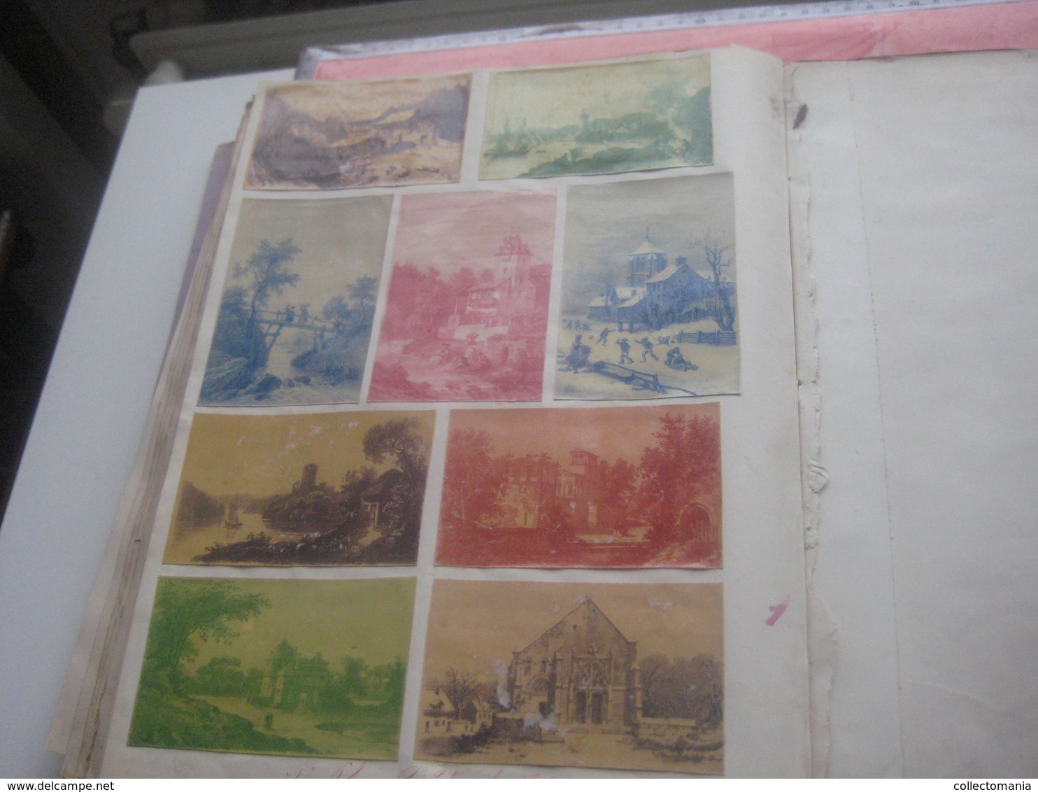 DOPTER album de l'imprimeur, seulement ET toutes ces DECALCOMANIES de 1870 à c1880 notices nummérotés RRR