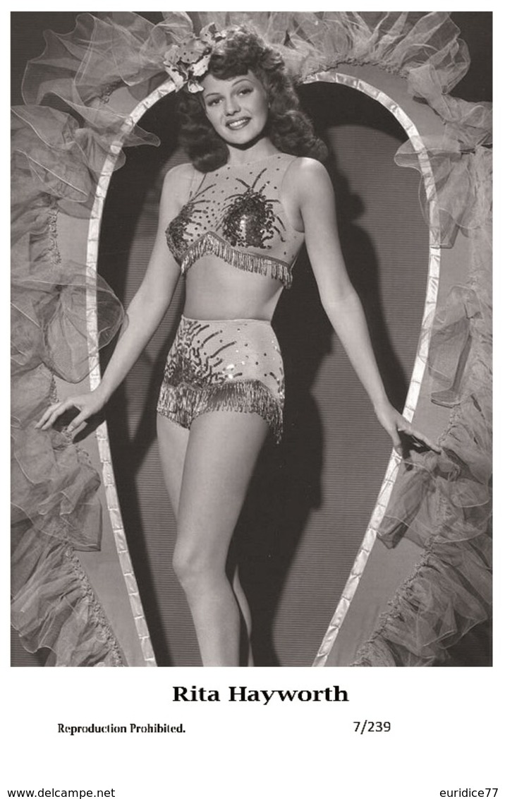 RITA HAYWORTH - Film Star Pin Up PHOTO POSTCARD - 7-239 Swiftsure Postcard - Artistas