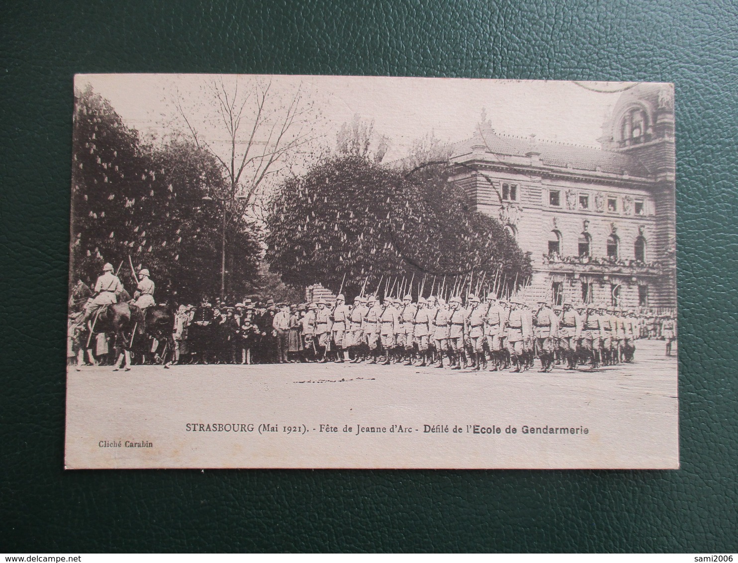 CPA 67 STRASBOURG 1921 FETE DE JEANNE D'ARC DEFILE ECOLE DE GENDARMERIE - Strasbourg