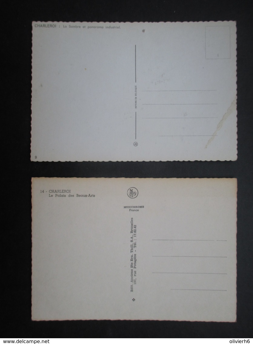 LOT 8 CP BELGIQUE (V1714) CHARLEROI (2 Vues) Palais Des Beaux-Arts, Jules Destrée, Métro, St Christophe, Avenue De Water - Charleroi