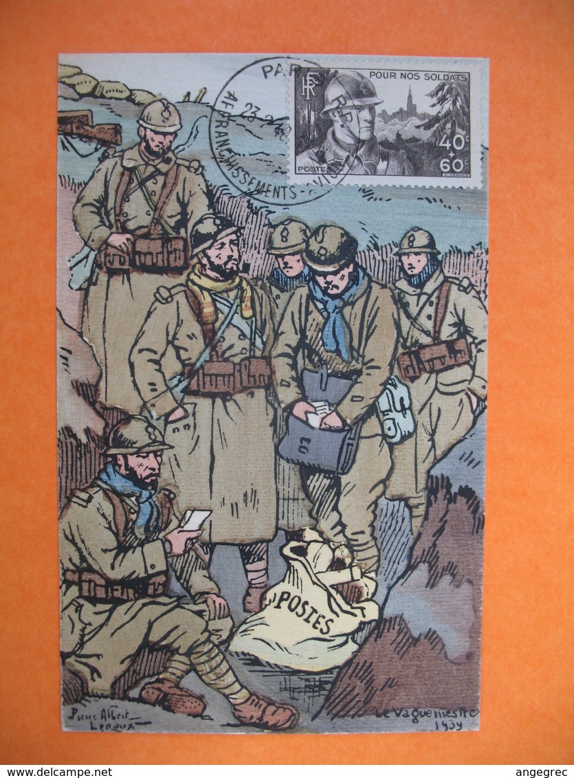 Carte Maximum France  1940  N° 451  Pour Nos Soldats - Fantassin Et Strasbourg - 1940-1949