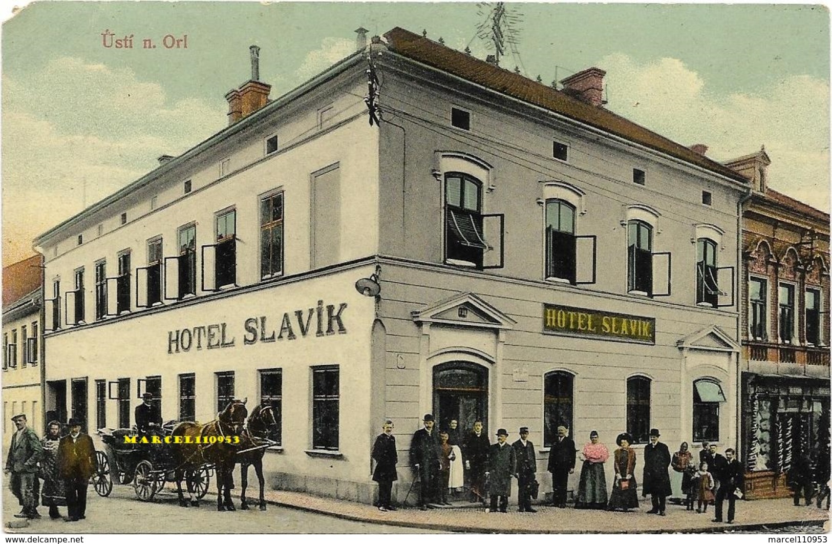 Usti N. Orl - Hotel Slavik 1911 - Animée - Repubblica Ceca