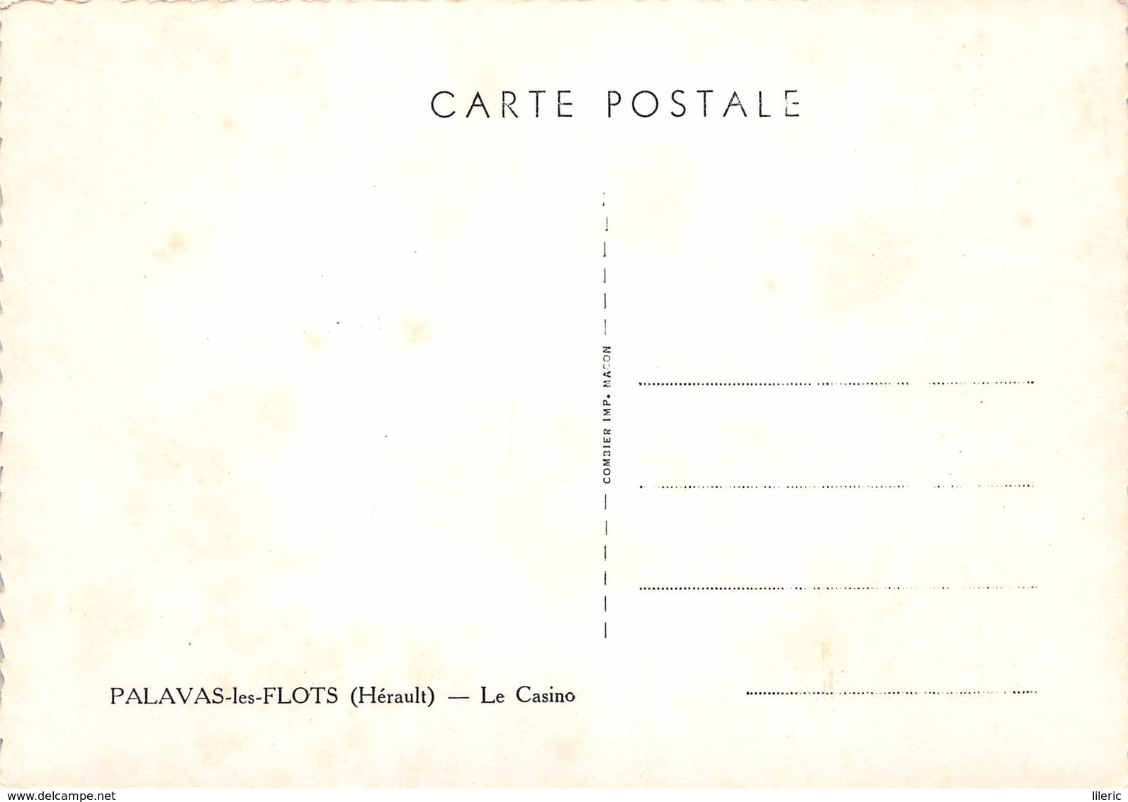 34 // PALAVAS LES FLOTS - 16 CARTES POSTALES - SCAN RESTO VERSO