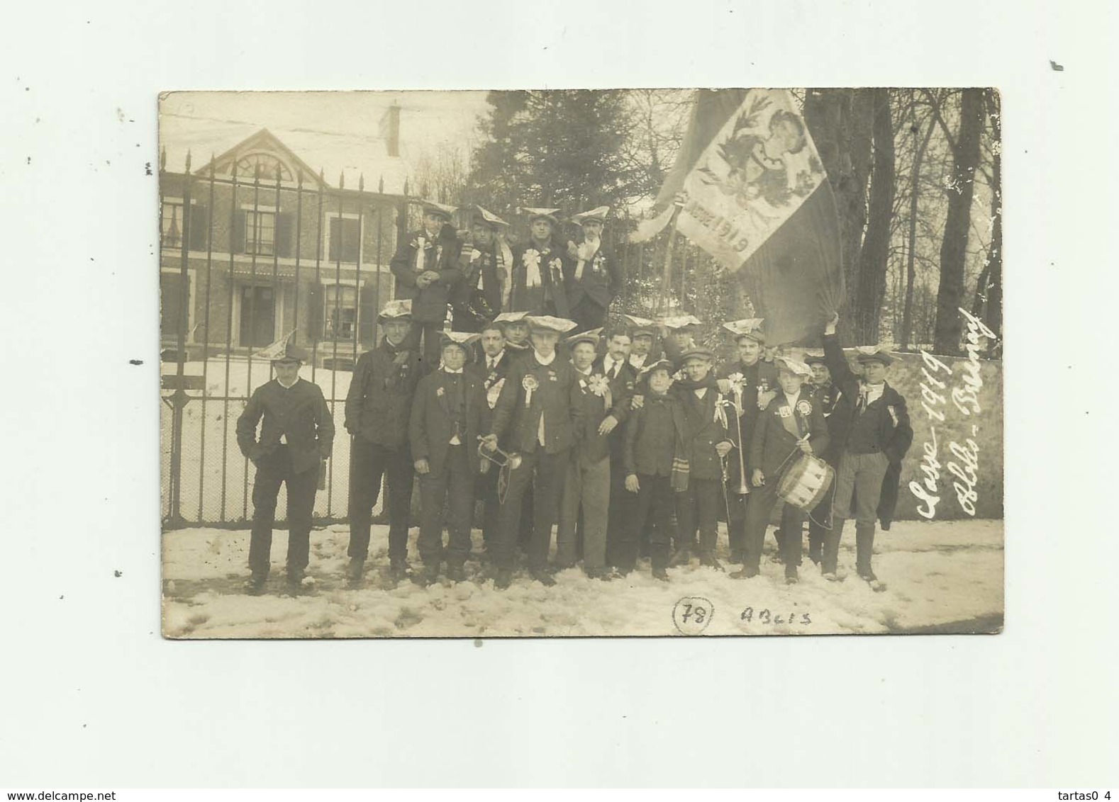 78 - ABLIS - CP PHOTO - Conscrits Classe 1919 Beau Plan Bon état - Ablis
