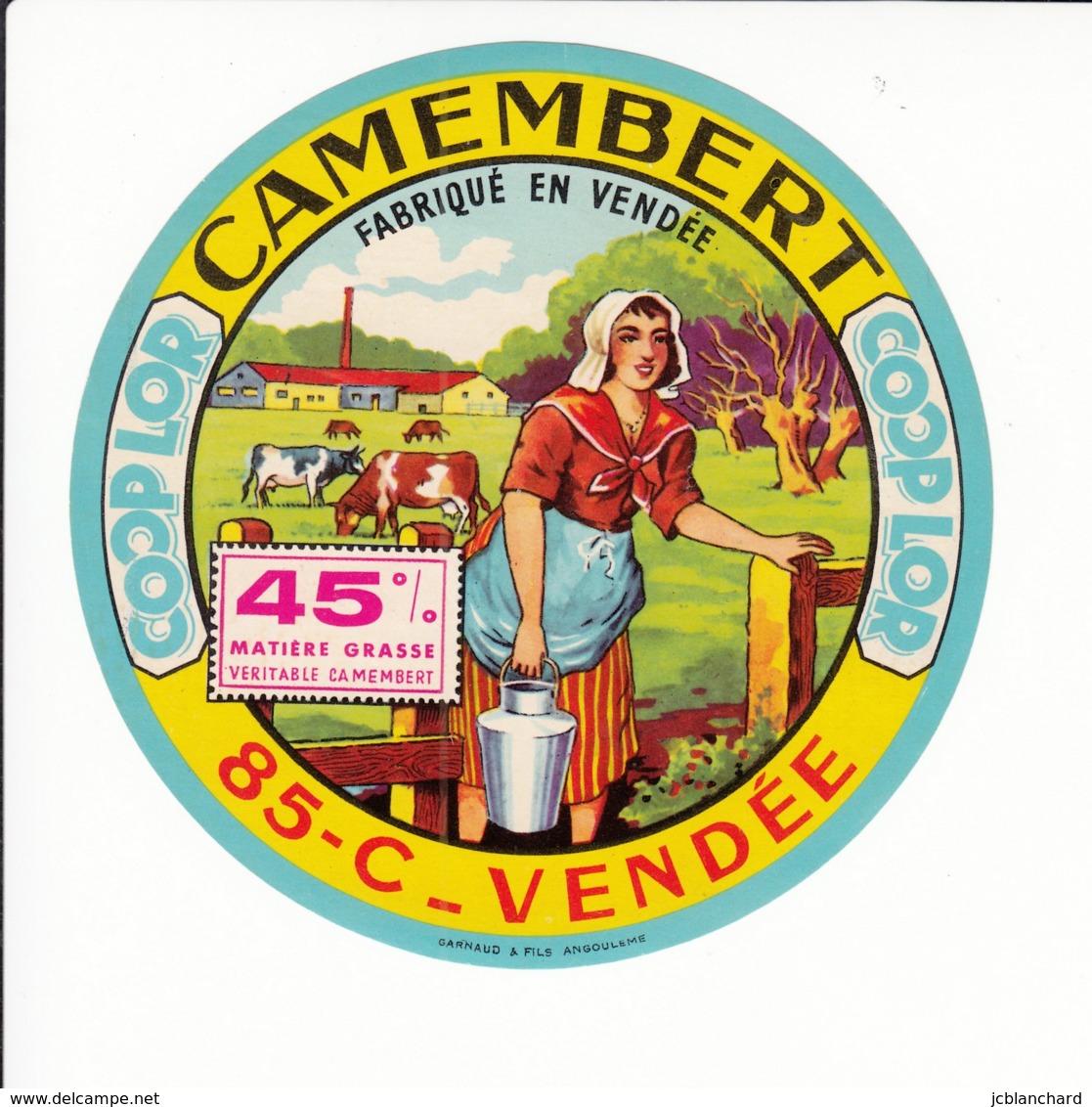 Etiquette De Fromage Camembert - Vendée. - Fromage