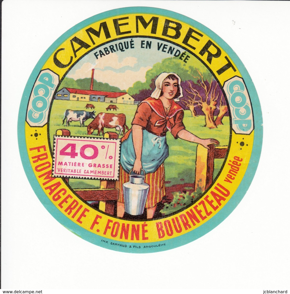 Etiquette De Fromage Camembert - Fonné - Bournezeau - Vendée. - Fromage