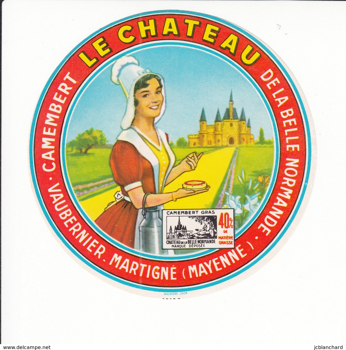 Etiquette De Fromage Camembert - Le Chateau - Vaubernier - Martigné - Mayenne. - Fromage
