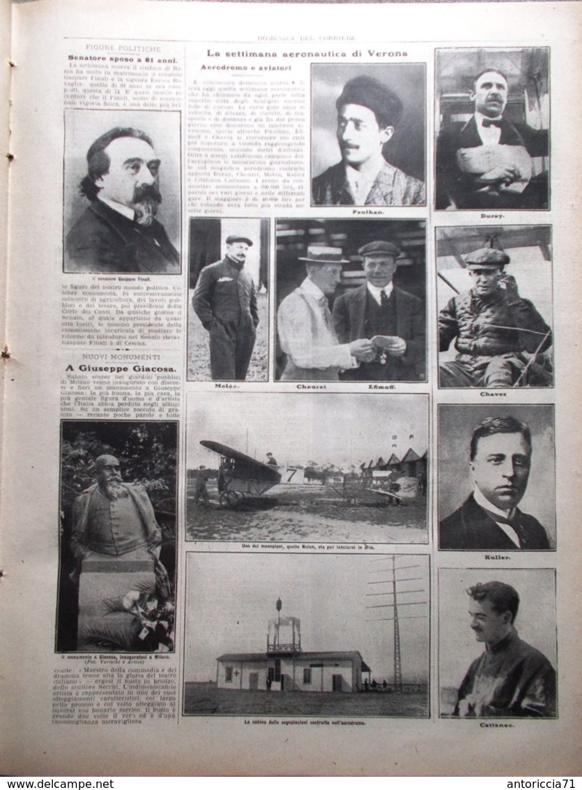 La Domenica Del Corriere 29 Maggio 1910 Funerali Edoardo VII Giro Italia Verona - Altri & Non Classificati