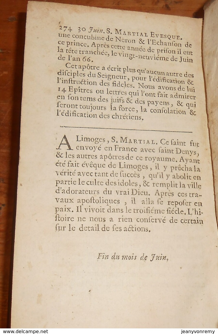 Les Vies Des Saints Avec L'histoire Des Mystères De Notre Seigneur.1730. - 1701-1800