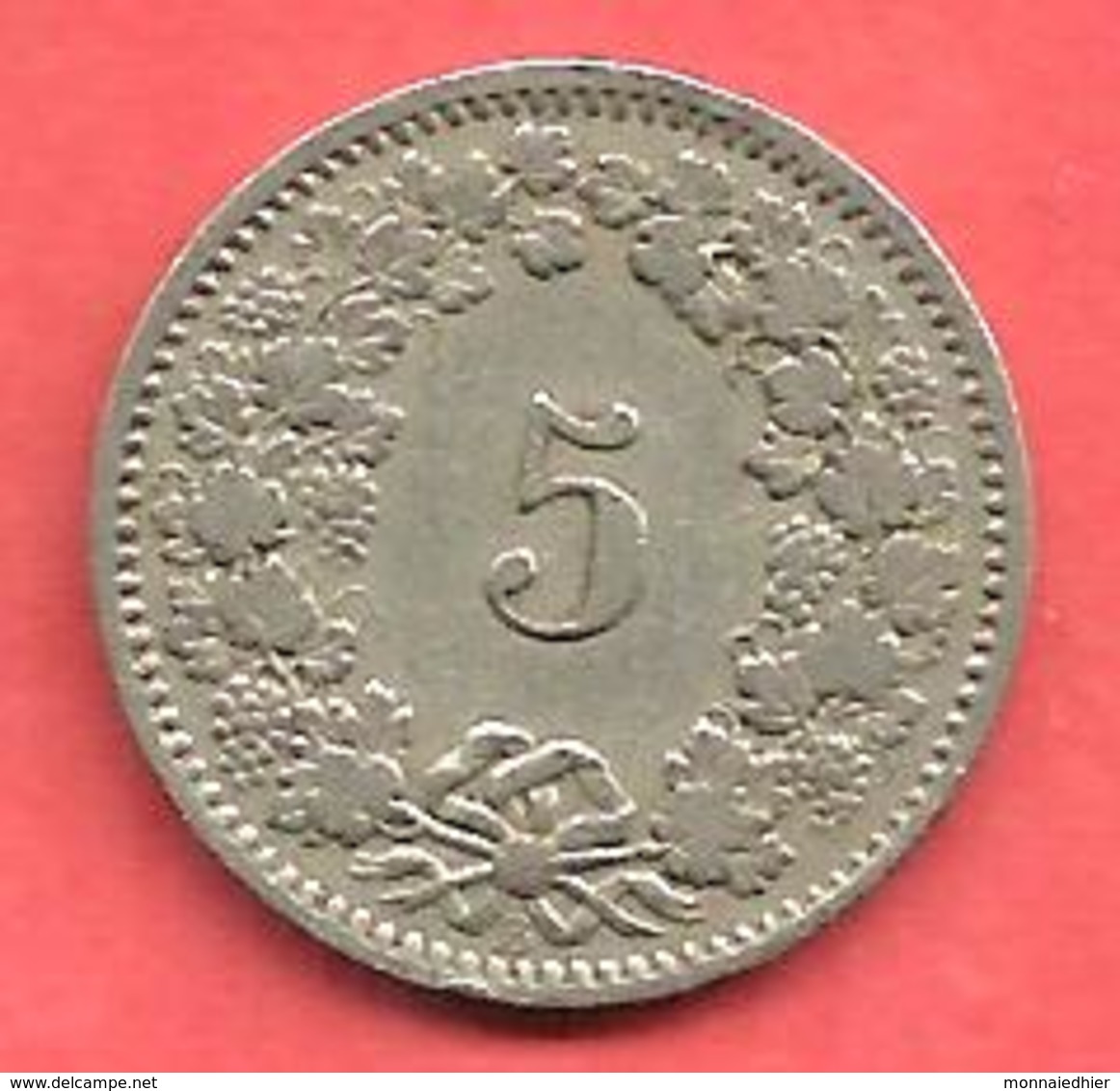 5 Rappen , SUISSE , Cupro-Nickel , 1914 B , N° KM # 26 - Otros & Sin Clasificación