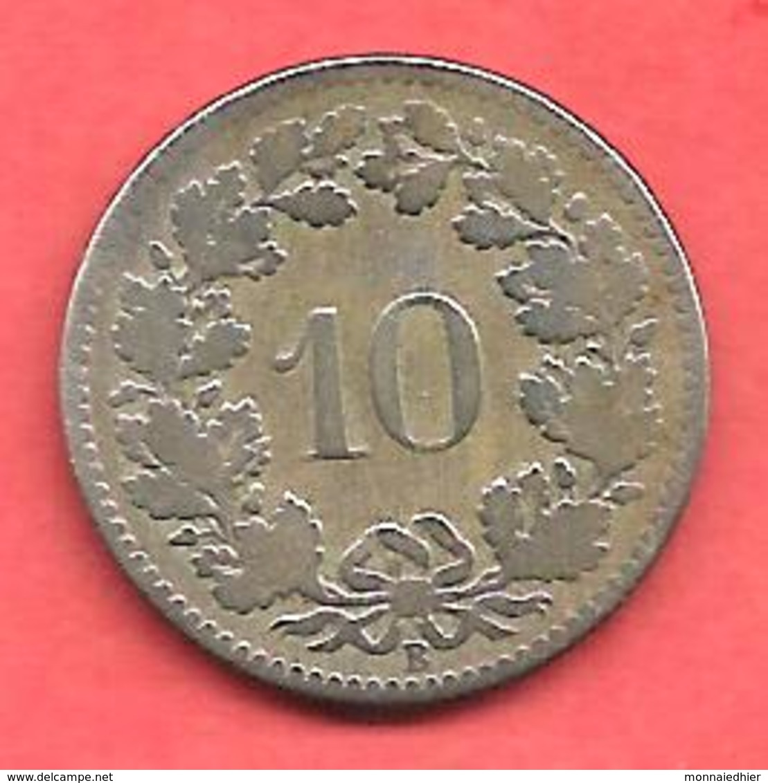 10 Rappen , SUISSE , Cupro-Nickel , 1881 B , N° KM # 27 - Autres & Non Classés