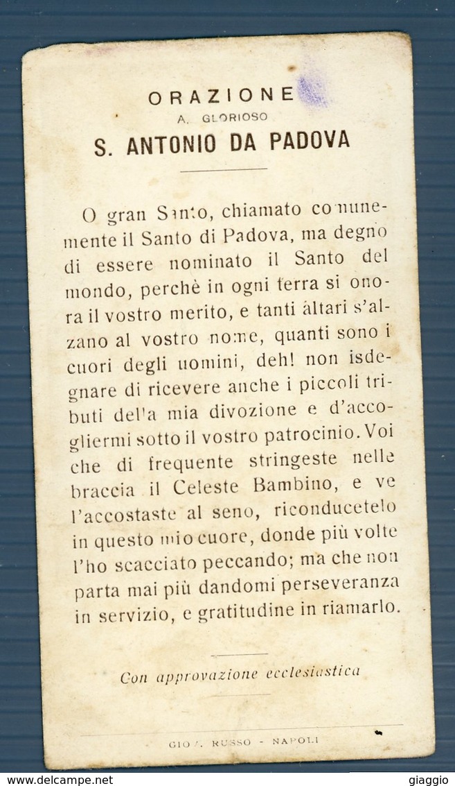 °°° Santino N. 22 - S. Antonio Da Padova °°° - Religione & Esoterismo