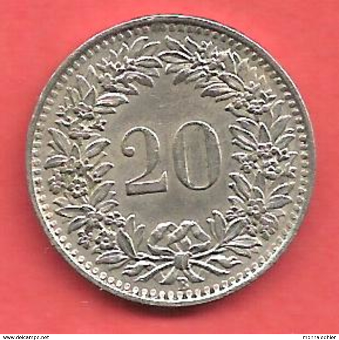 20 Rappen , SUISSE , Cupro-Nickel , 1944 B , N° KM # 29 - Otros & Sin Clasificación