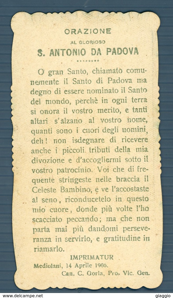 °°° Santino N. 18 - S. Antonio Da Padova °°° - Religione & Esoterismo