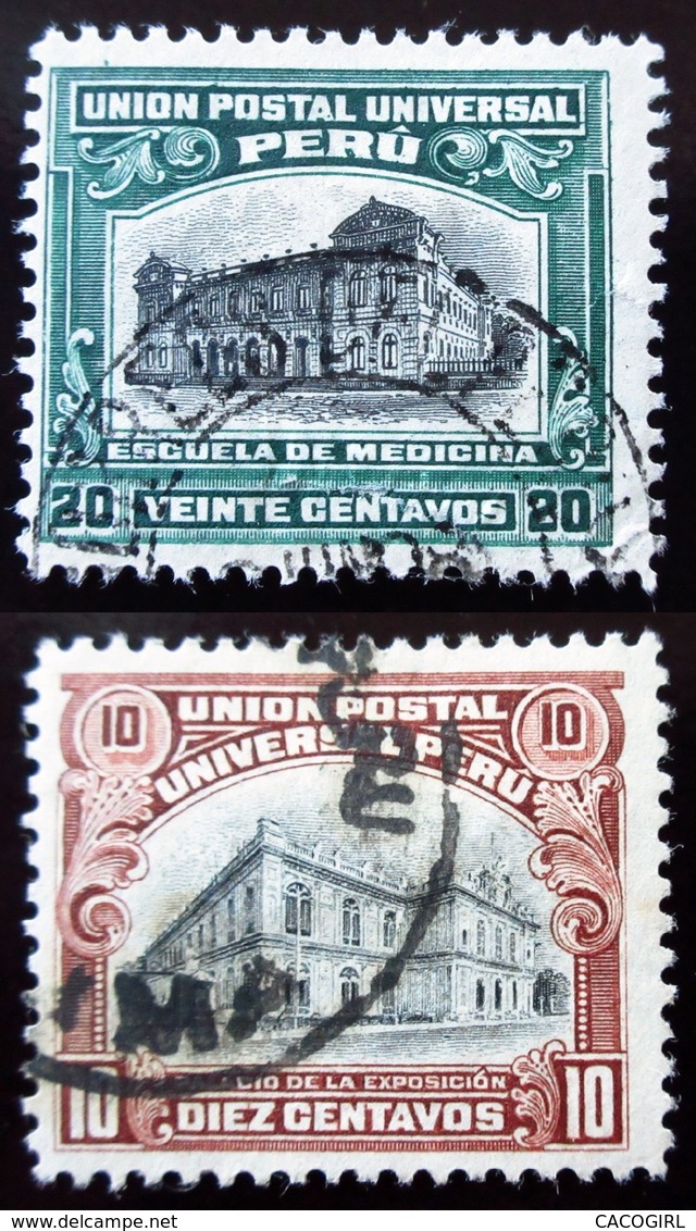 1907  Pérou Yt 137, 138  Oblitérés - Pérou