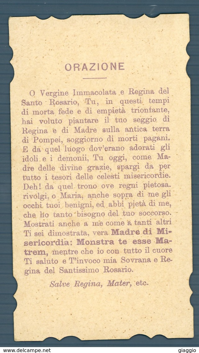 °°° Santino N. 220 - N. S. Del S. Rosario Di Pompei °°° - Religione & Esoterismo