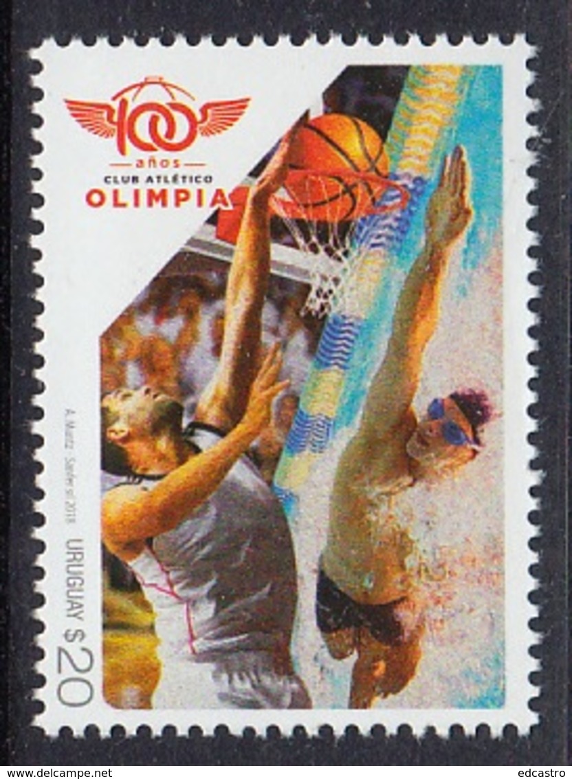 6.- URUGUAY 2018 100 Years Of Club Olimpia Atlético - Basketball - Swimming - Uruguay