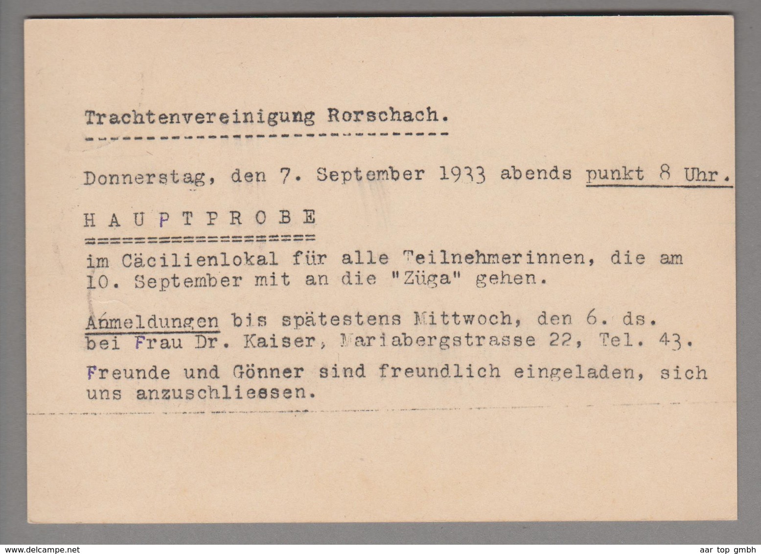 Schweiz GS Bildpostkarte Zu#133.053 übereinstimmend Rorschach 1933-09-04 - Entiers Postaux