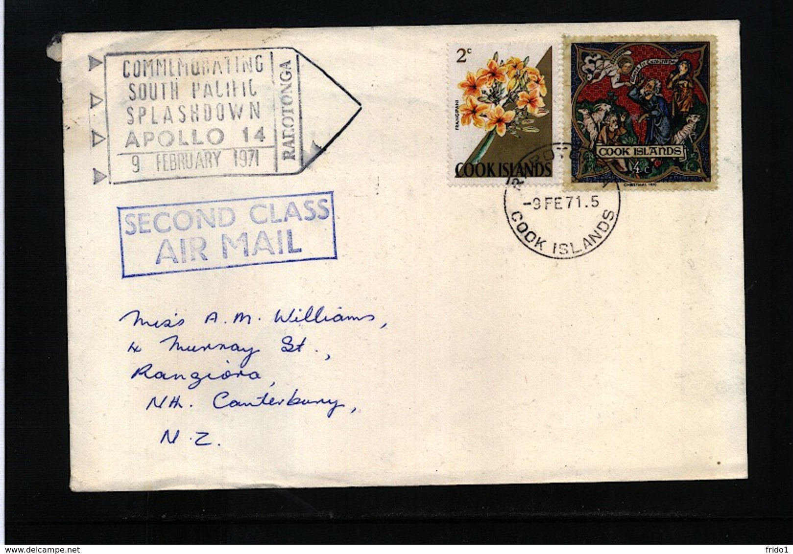 Cook Islands 1971 Space / Raumfahrt Apollo 14 South Pacific Splashdown Interesting Cover - Océanie