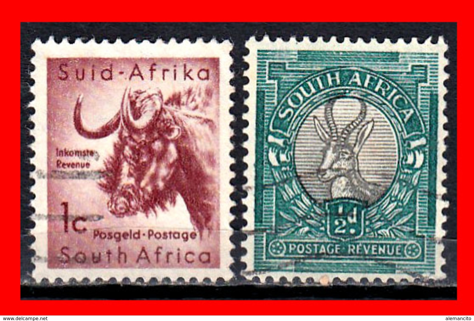 SUID AFRICA 2 SELLOS AÑO 1954 - Oficiales