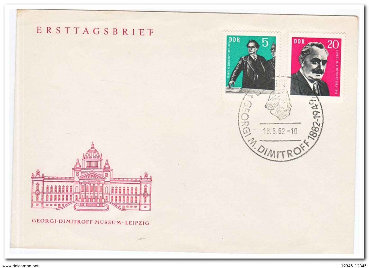 DDR 1962, FDC, 80th Birthday Of Georgi M. Dimitrow - Andere & Zonder Classificatie