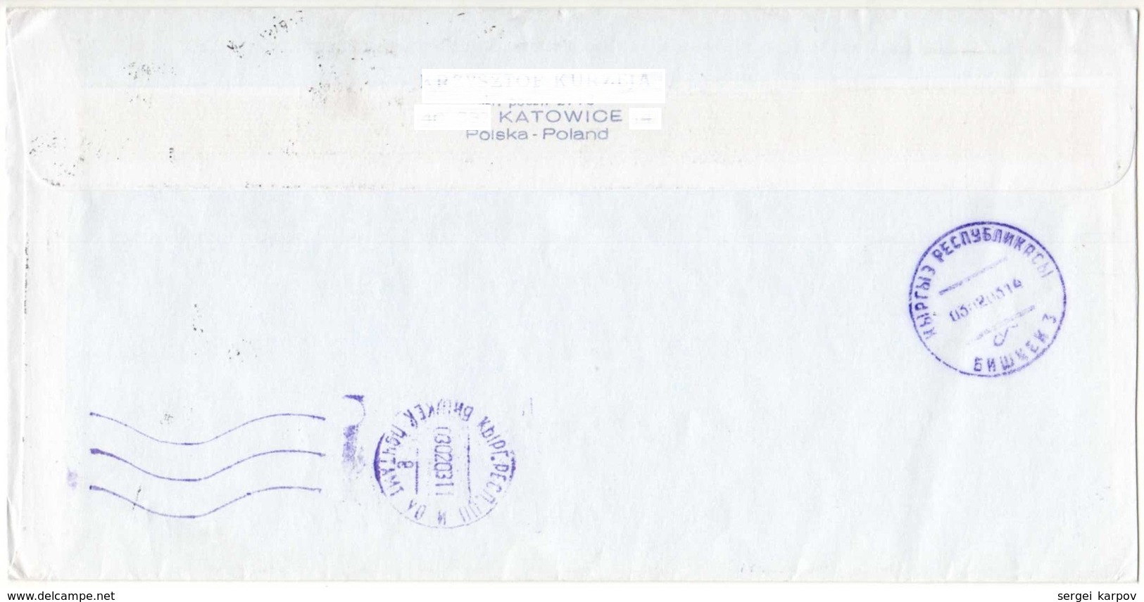 Priority Mail: Poland - Kyrgyz Republic, 2003 - Covers & Documents