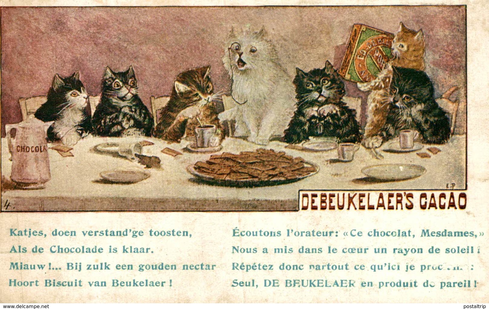 Chats Chat De Beukelaer Cacao Debeukelaer   Advertisement   Advertising. SEE BACK SCAN - Otros & Sin Clasificación