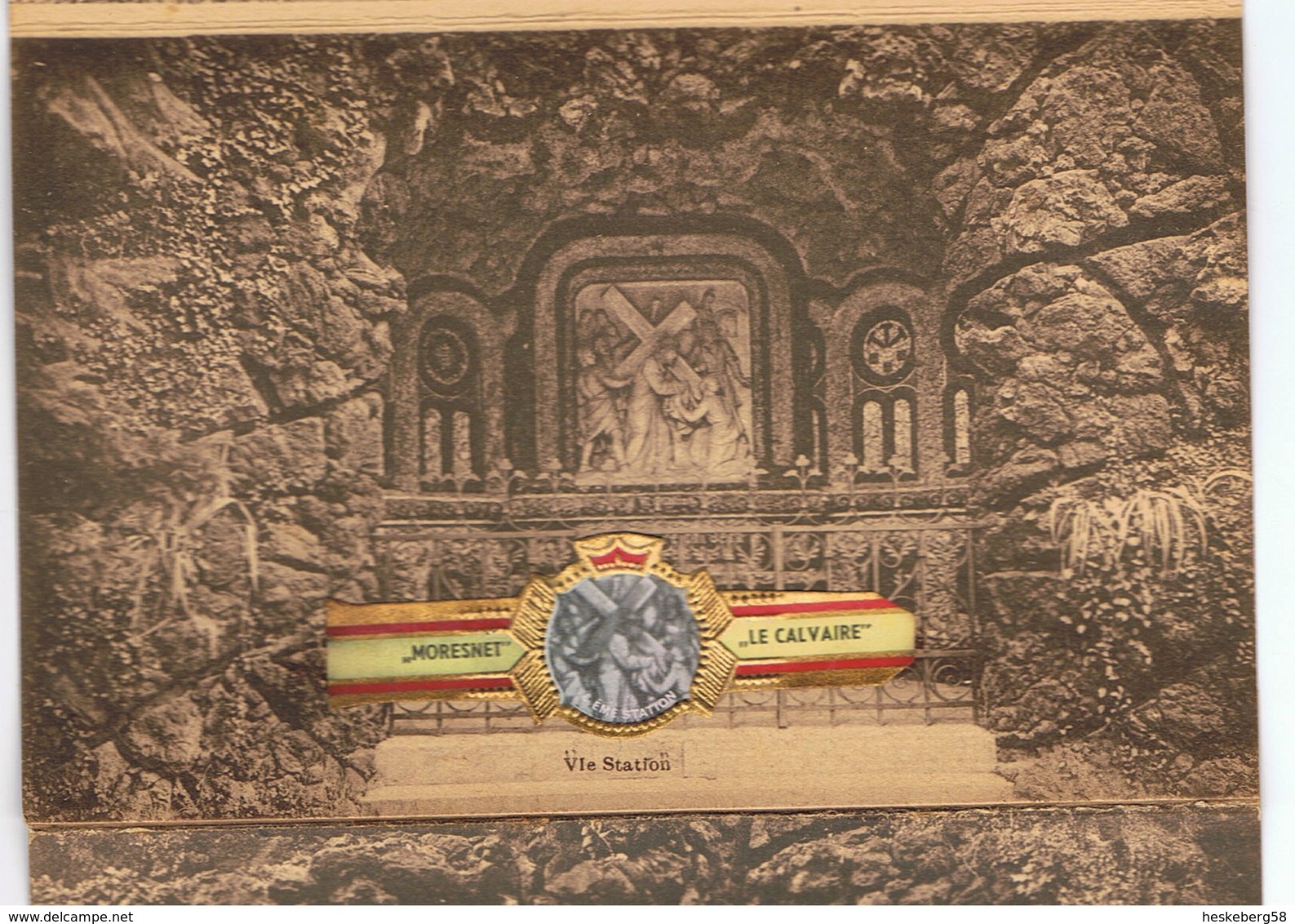 Pochette de cartes postales sur MORESNET- Le Sanctuaire + bagues de cigare