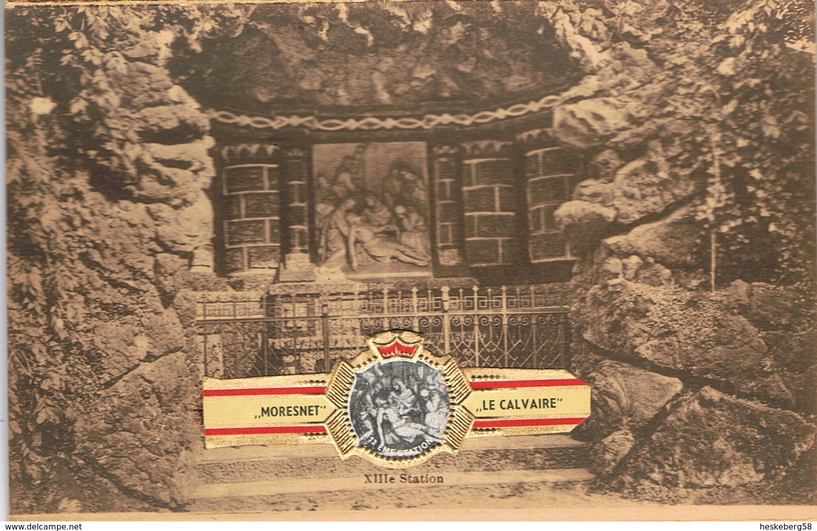 Pochette de cartes postales sur MORESNET- Le Sanctuaire + bagues de cigare