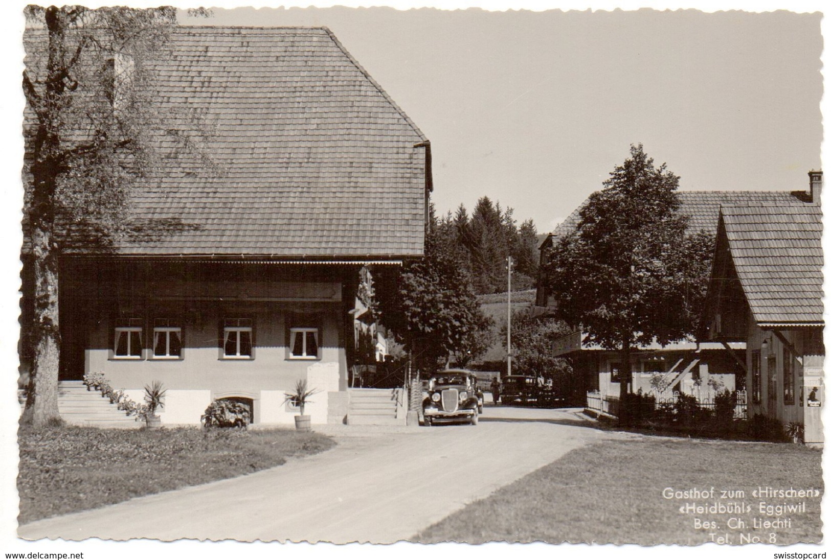 EGGIWIL Heidbühl Gasthof Zum Hirschen Besitzer Ch. Liechti Oldtimer Auto - Eggiwil