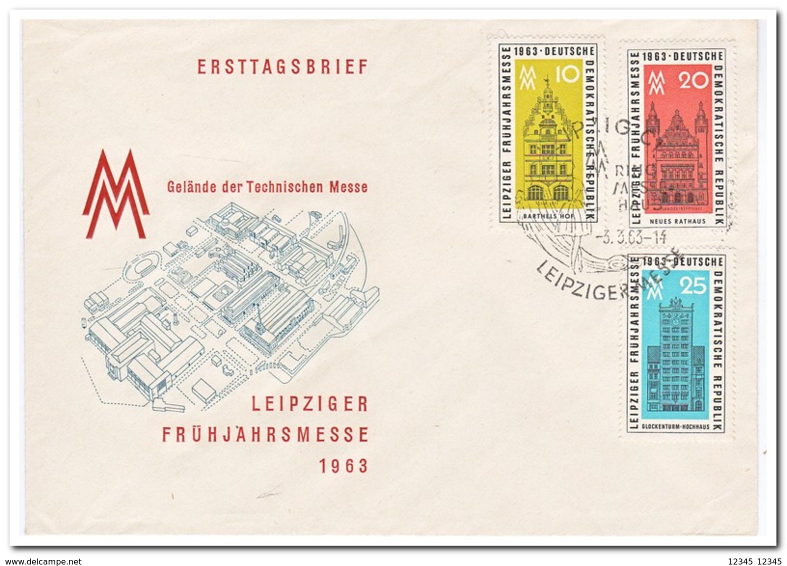 DDR 1963, FDC, Leipzig Spring Fair - Andere & Zonder Classificatie